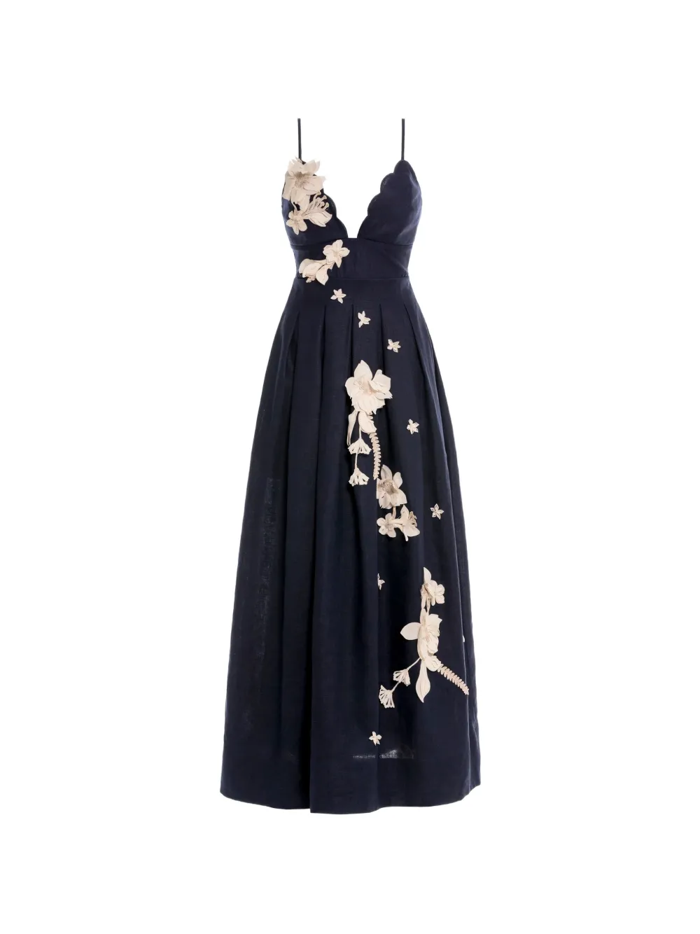Agua By Agua Bendita Sula Cauca floral-appliqué maxi dress - Blue
