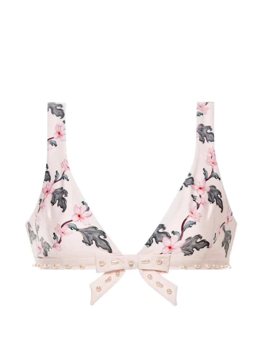 Agua By Agua Bendita haut de bikini Huerta Anhelo à fleurs - Blanc Agua By Agua Bendita haut de bikini Huerta Anhelo à fleurs - Blanc