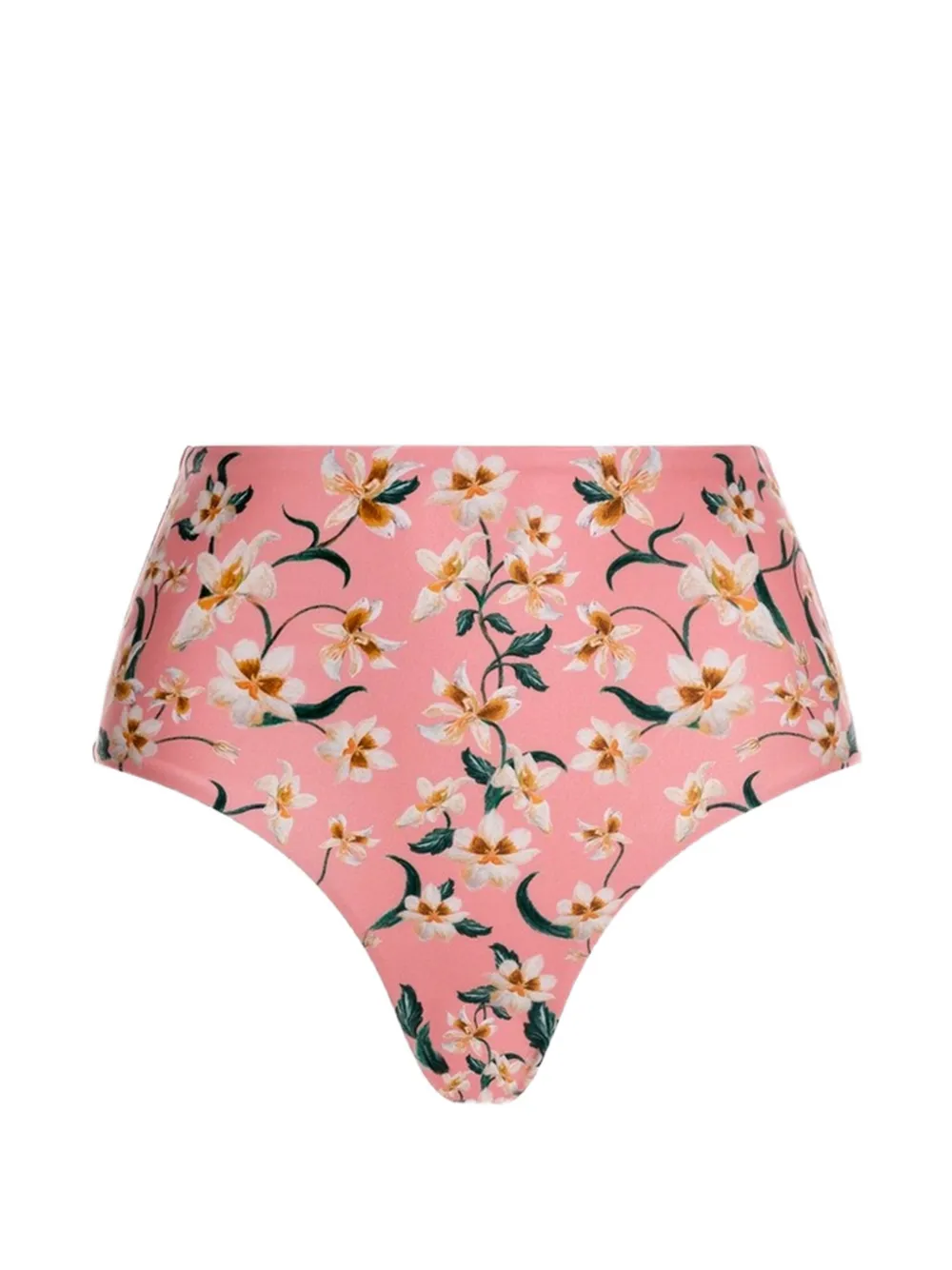 Agua By Agua Bendita Slip bikini Magenta Promesa a vita alta con ricamo - Rosa