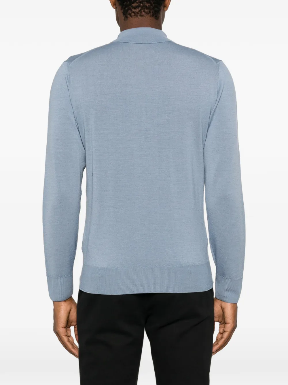 Canali Poloshirt met rits Blauw