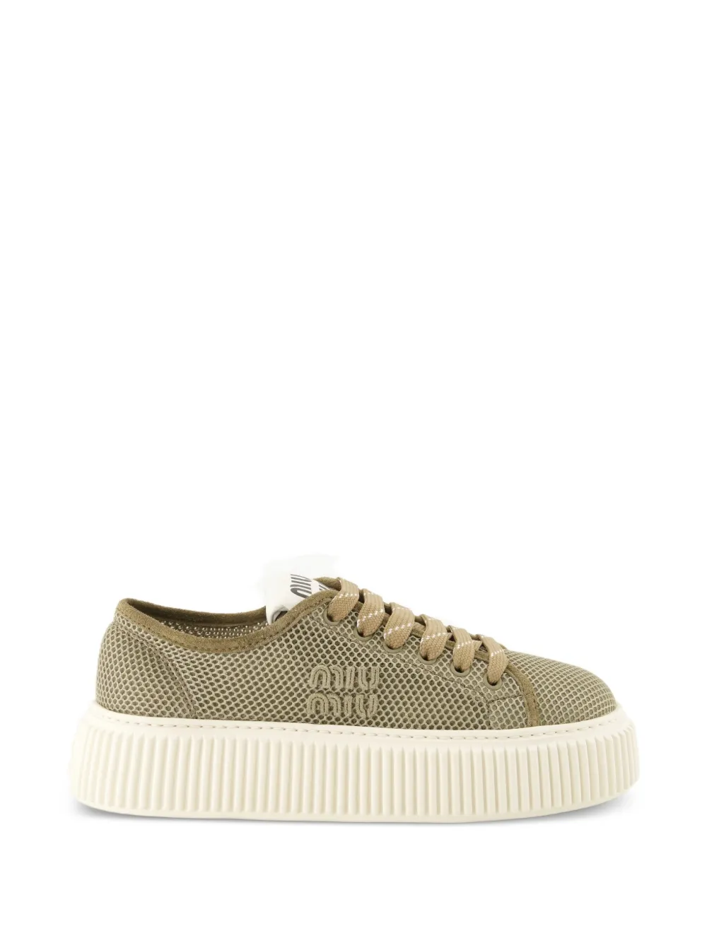 Miu Miu mesh platform sneakers - Marrone