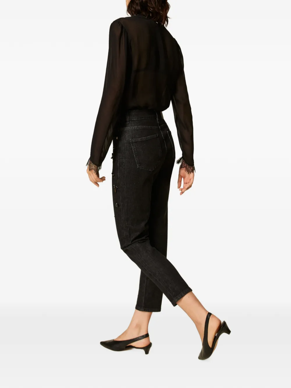 TWINSET Jeans met pailletten Zwart