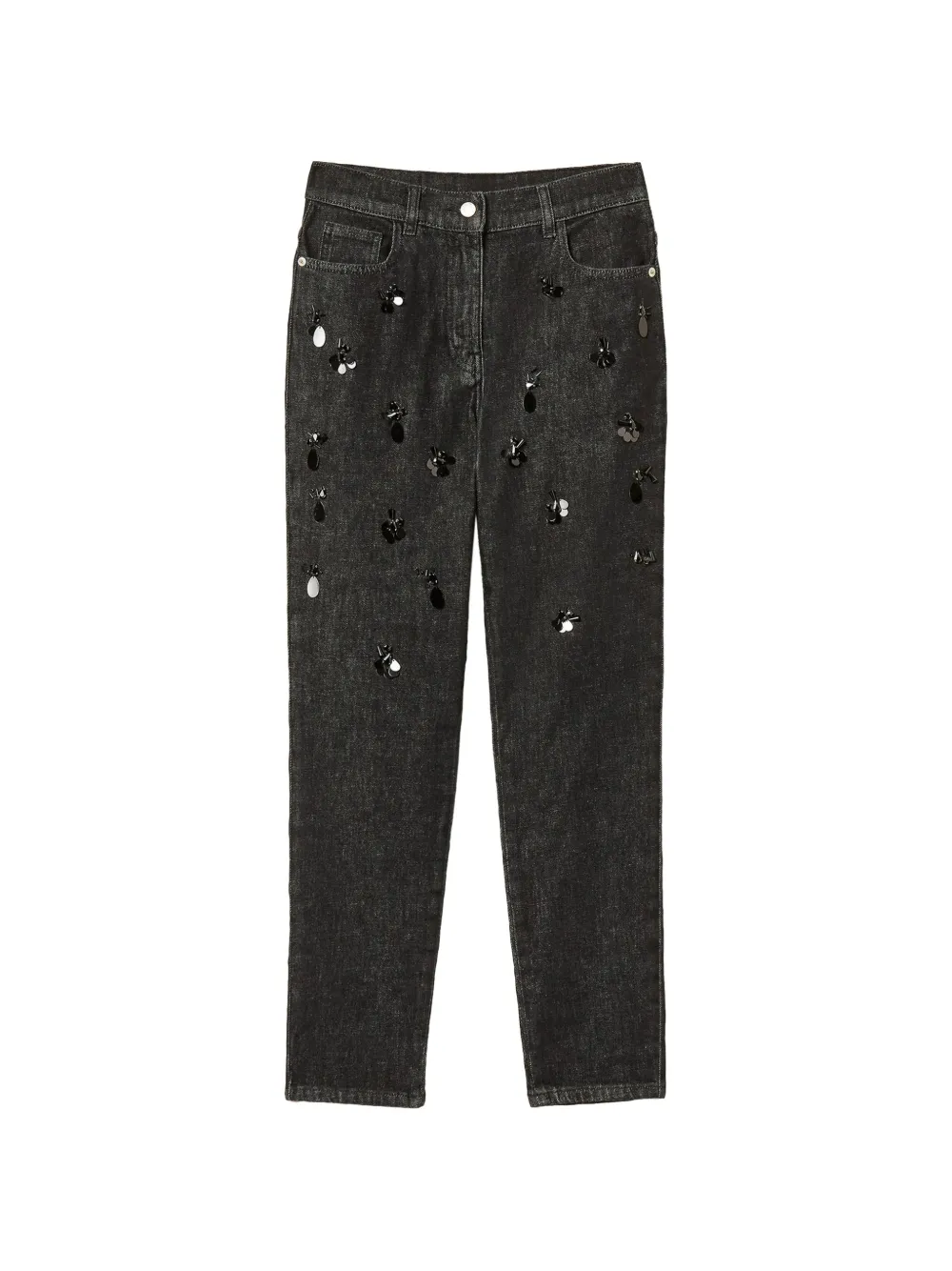 TWINSET Jeans con paillettes - Nero