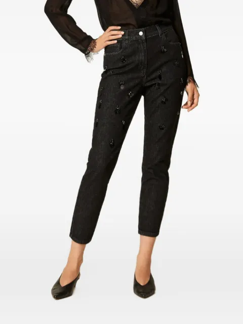 TWINSET hand embroidered skinny jeans