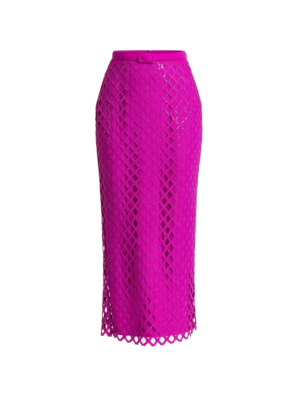 Gemy Maalouf sequin-embellished latticework skirt - Rosa
