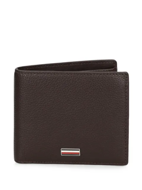 Tommy Hilfiger logo-plaque grained-leather wallet