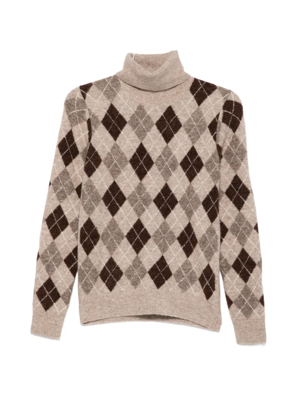 P.a.r.o.s.h Argyle-knit Roll-neck Sweater In Multi