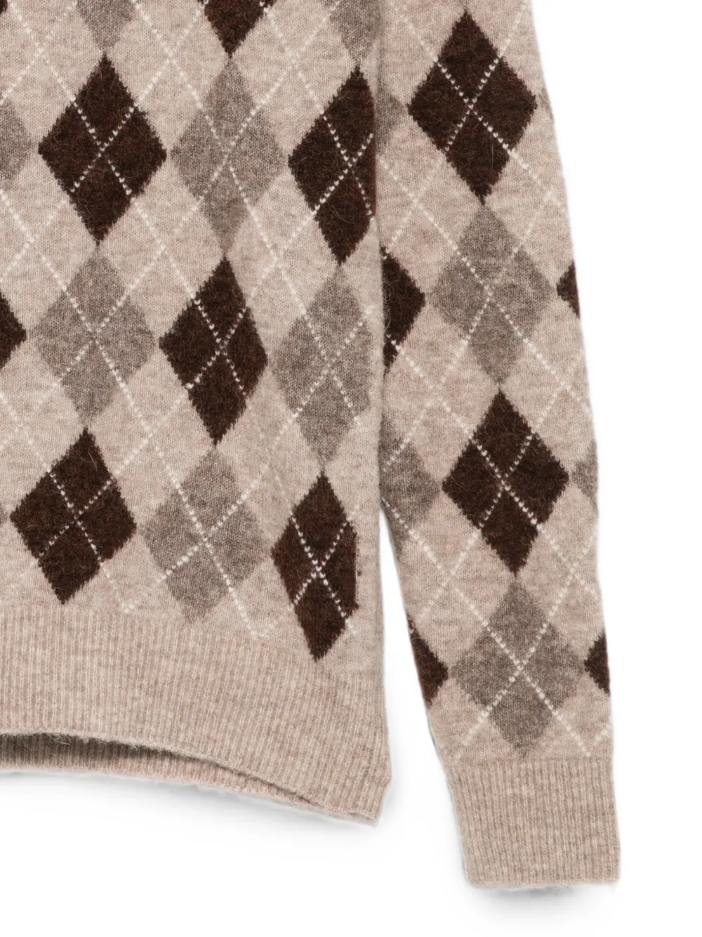 P.a.r.o.s.h Argyle-knit Roll-neck Sweater In Multi