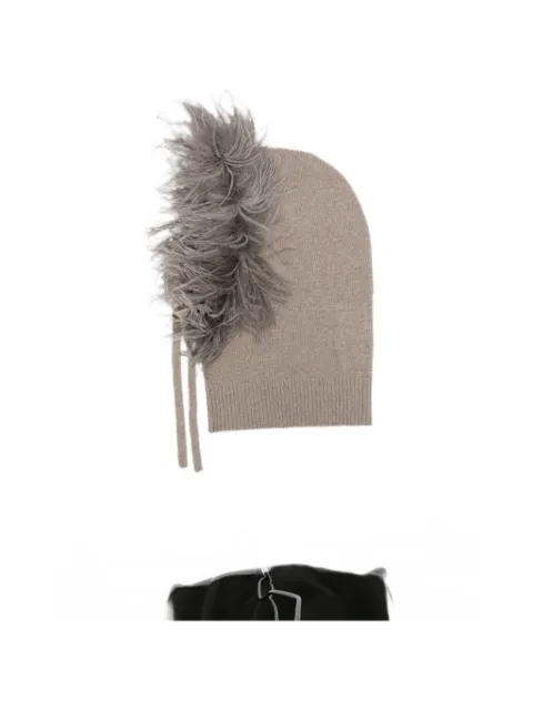 P.A.R.O.S.H. feather-embellished wool beanie