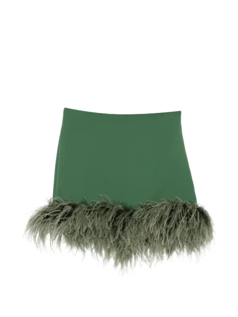 P.A.R.O.S.H. falda corta con ribete de plumas