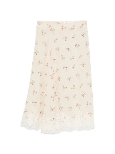 P.A.R.O.S.H. falda midi Spano con estampado floral