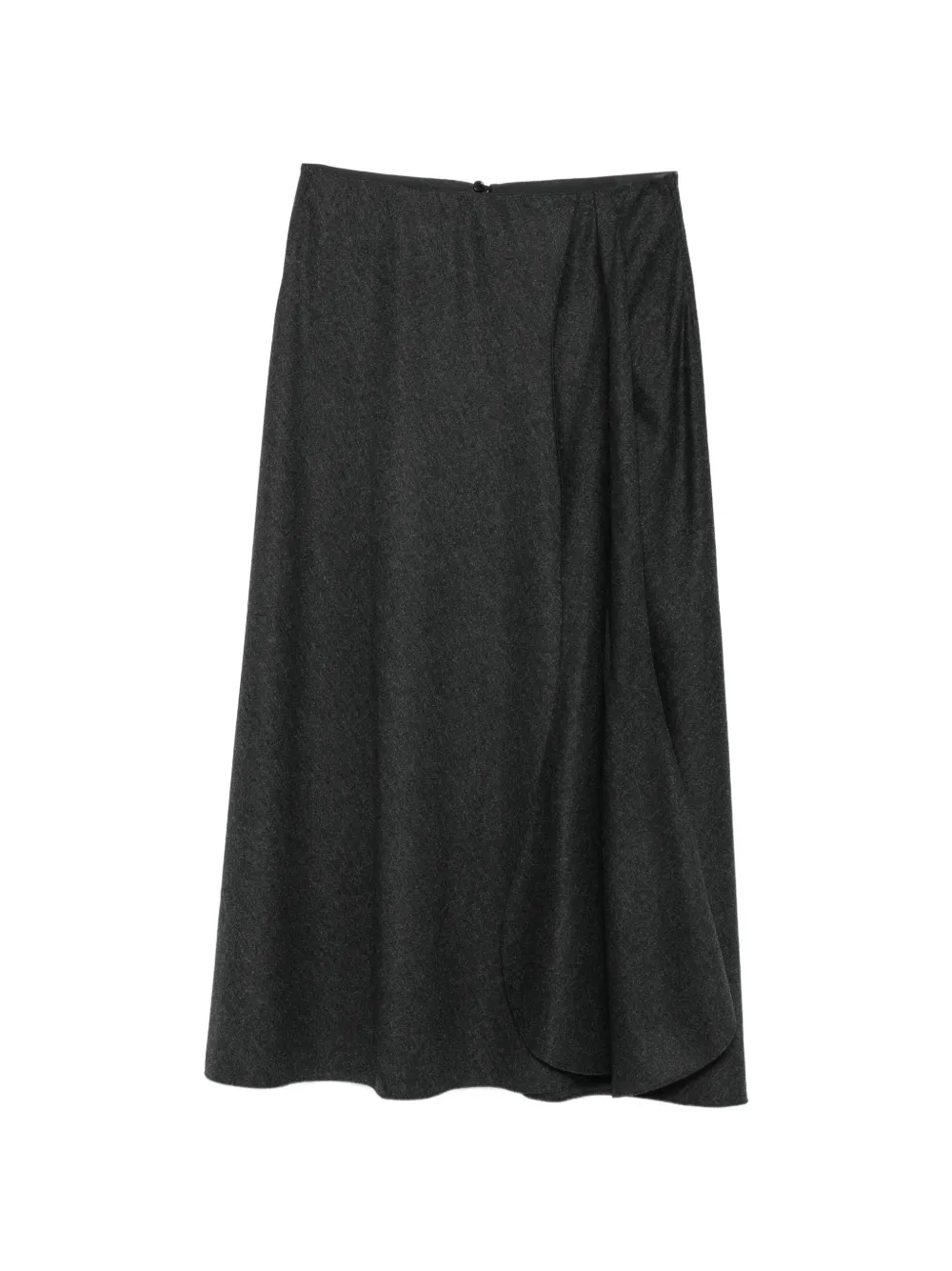 Giorgio Armani asymmetric draped midi skirt - Grau