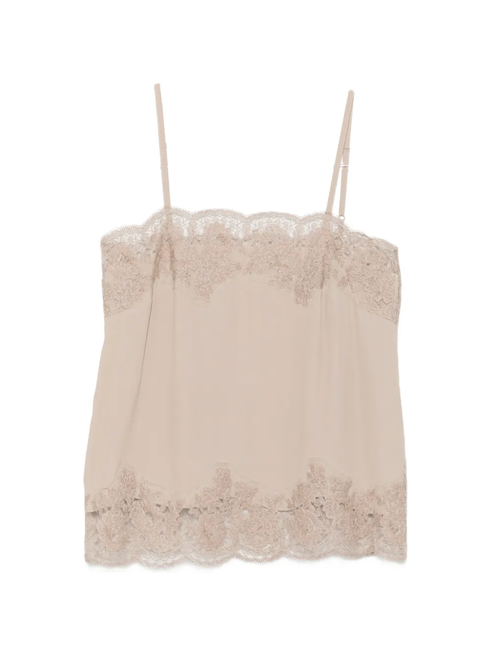 P.A.R.O.S.H. lace-trim camisole top - Neutrals