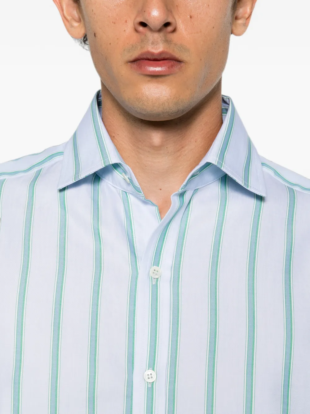 JW Anderson Gestreept overhemd Blauw