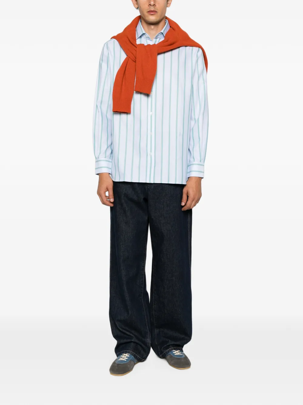 JW Anderson Gestreept overhemd Blauw