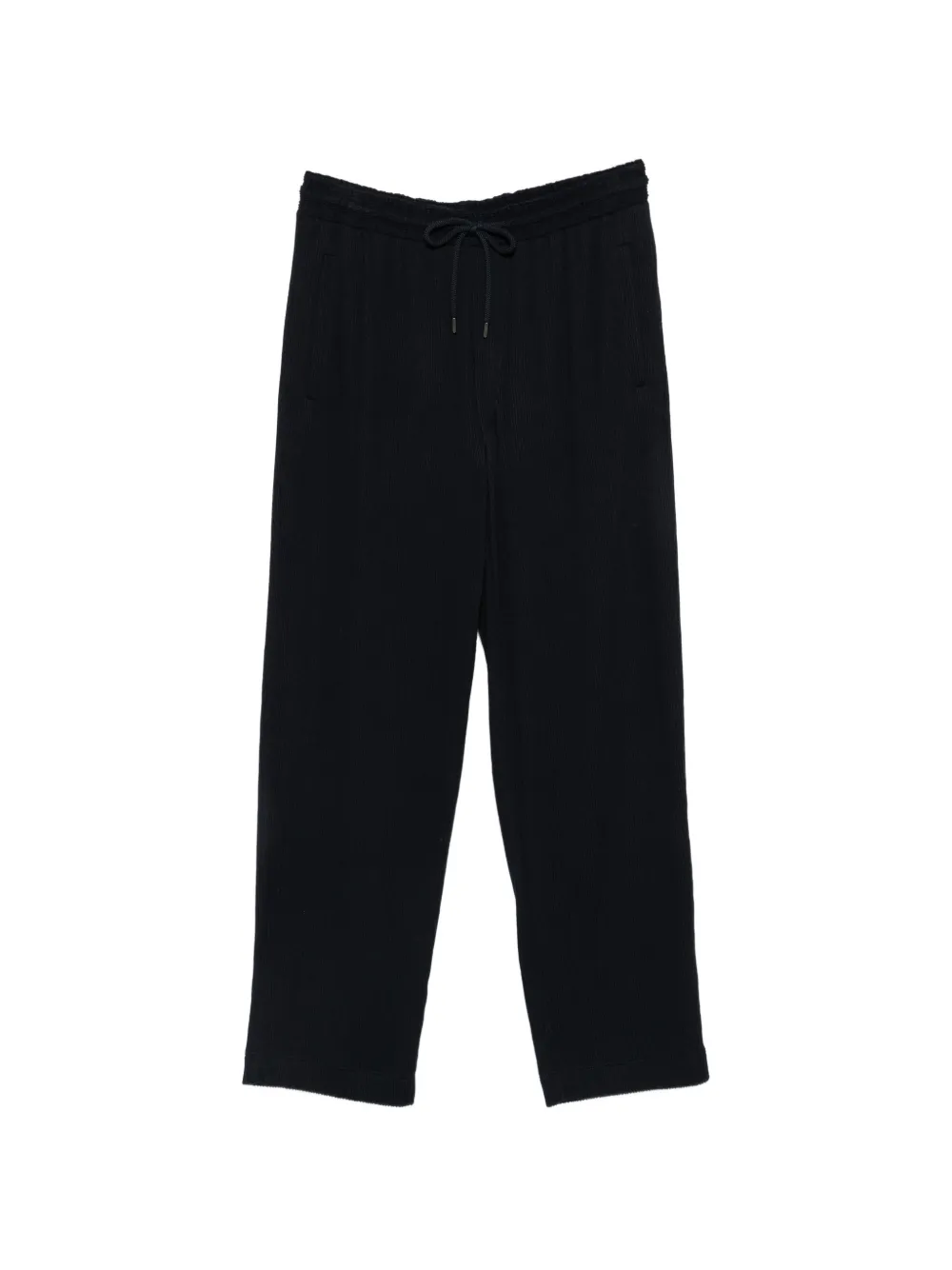 Giorgio Armani drawstring-waist textured trousers - Blu
