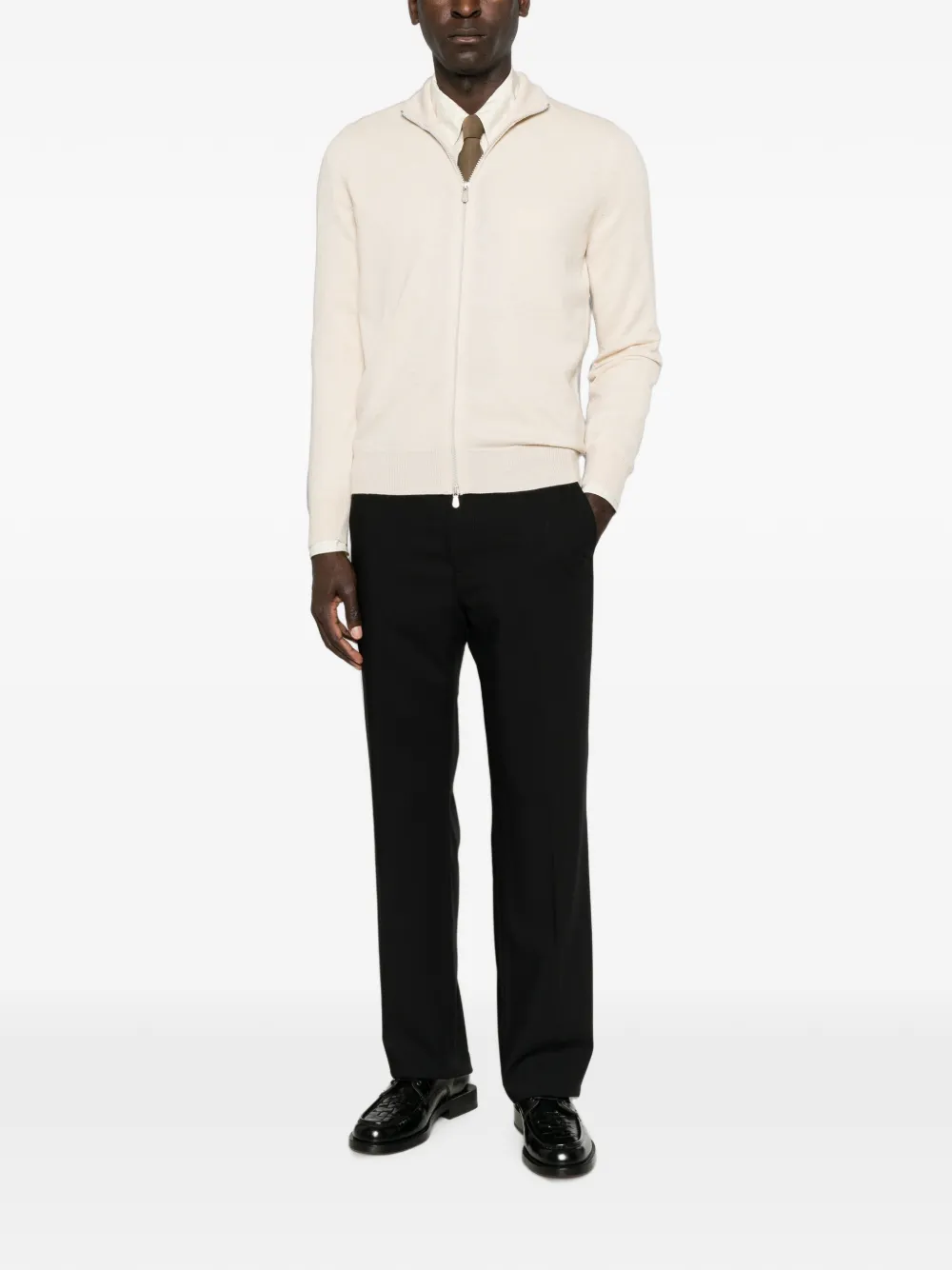 Brunello Cucinelli Vest met hoge hals Beige