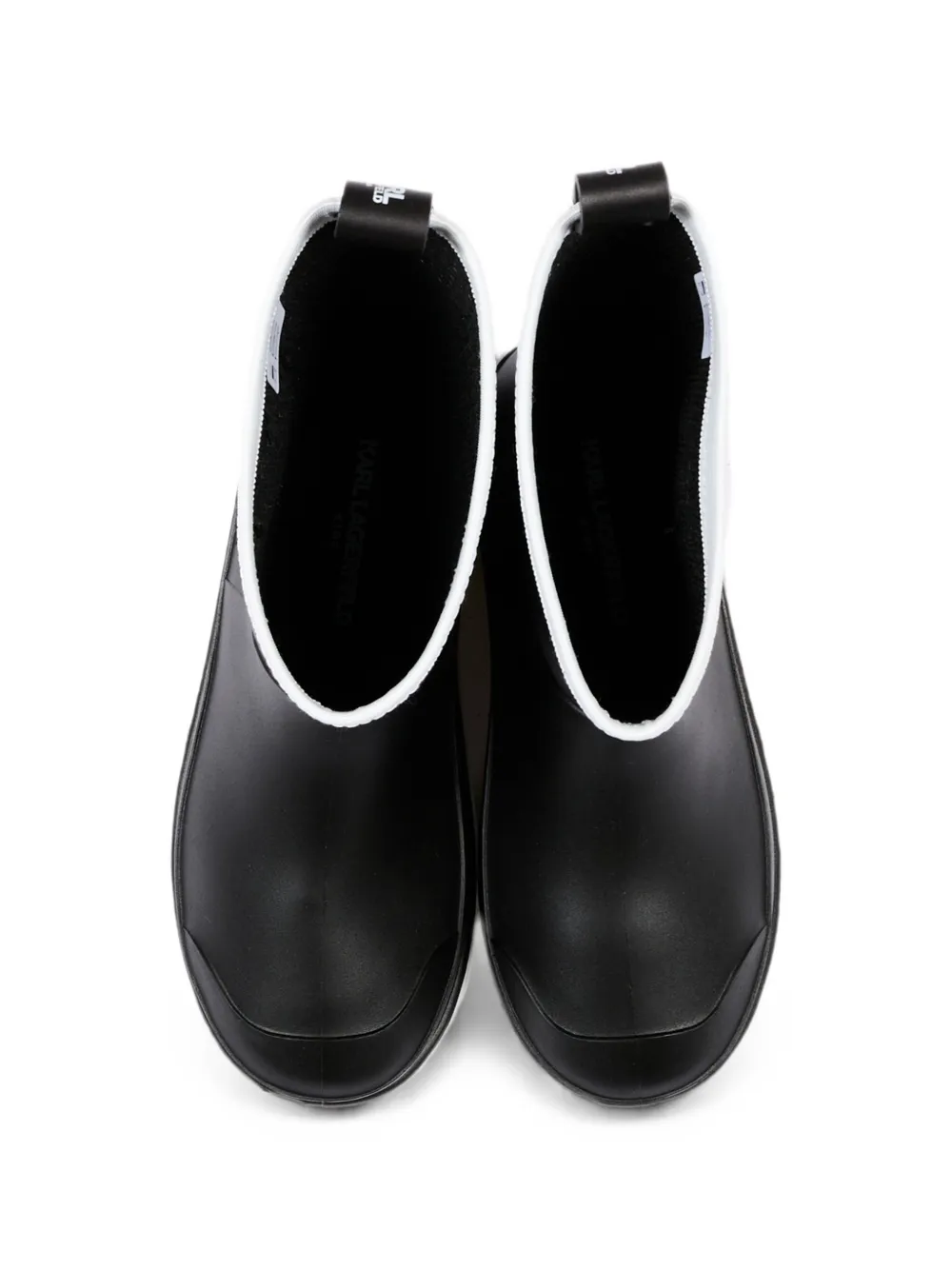Karl Lagerfeld Kids logo-patch pull-on boots Zwart