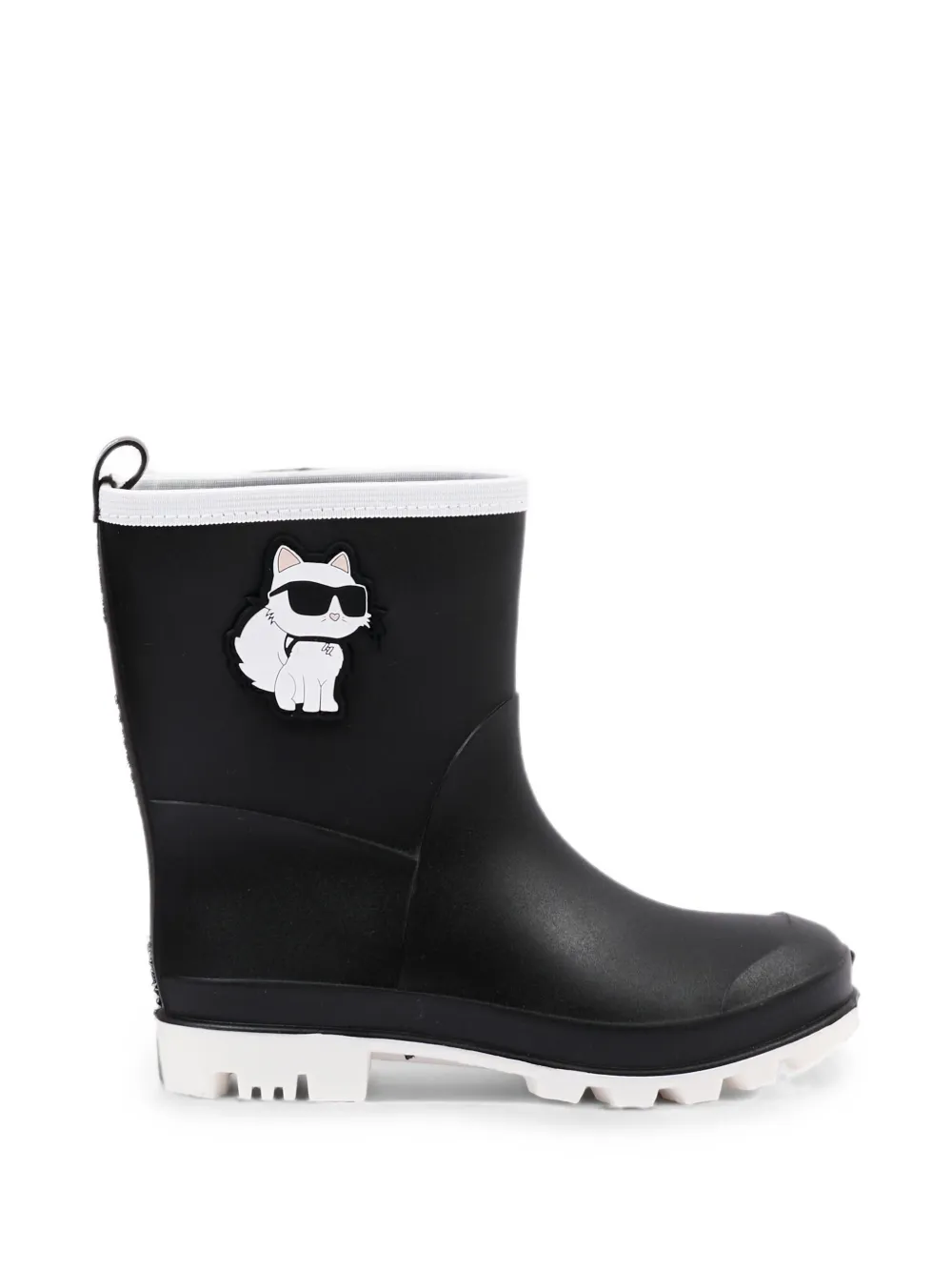 Karl Lagerfeld Kids logo-patch pull-on boots Zwart