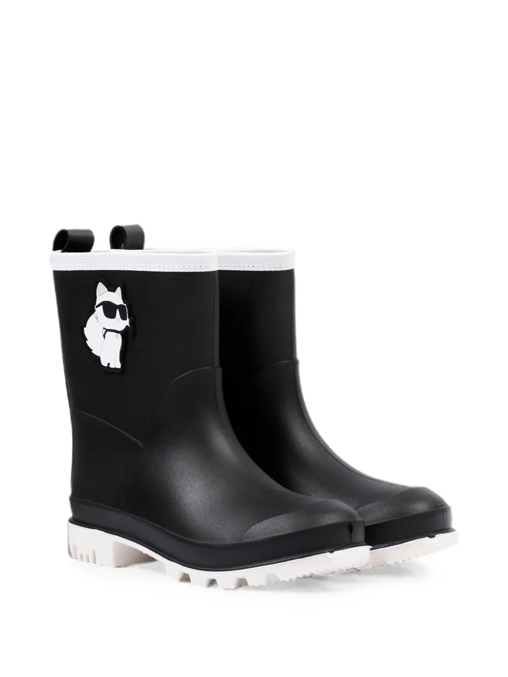 Karl Lagerfeld Kids logo-patch pull-on boots - Nero