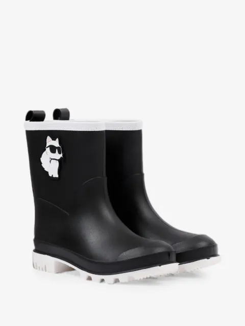 Karl Lagerfeld Kids logo-patch pull-on boots
