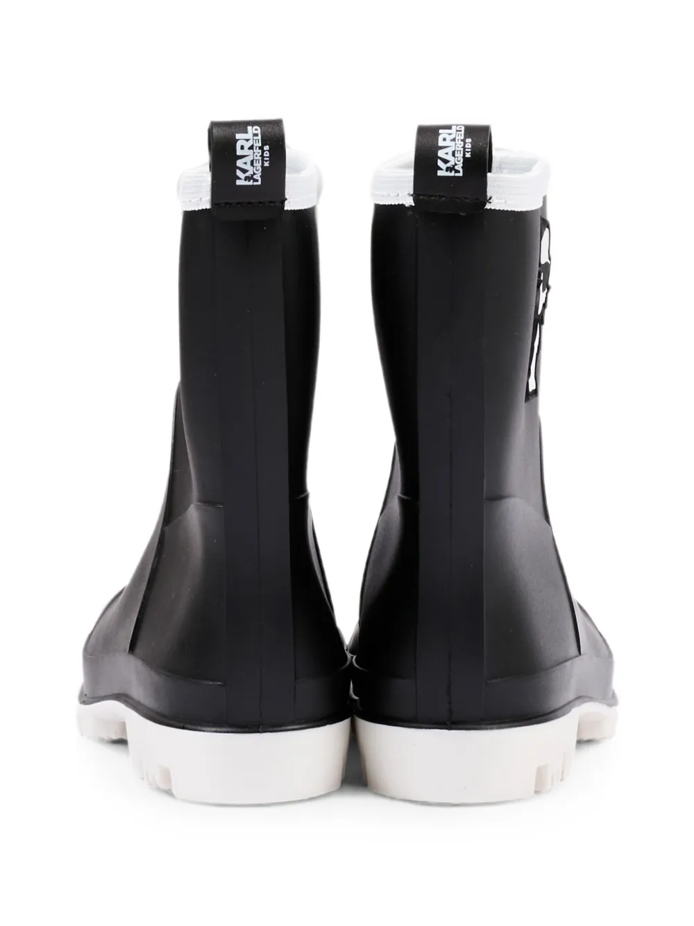 Karl Lagerfeld Kids logo-patch pull-on boots Zwart