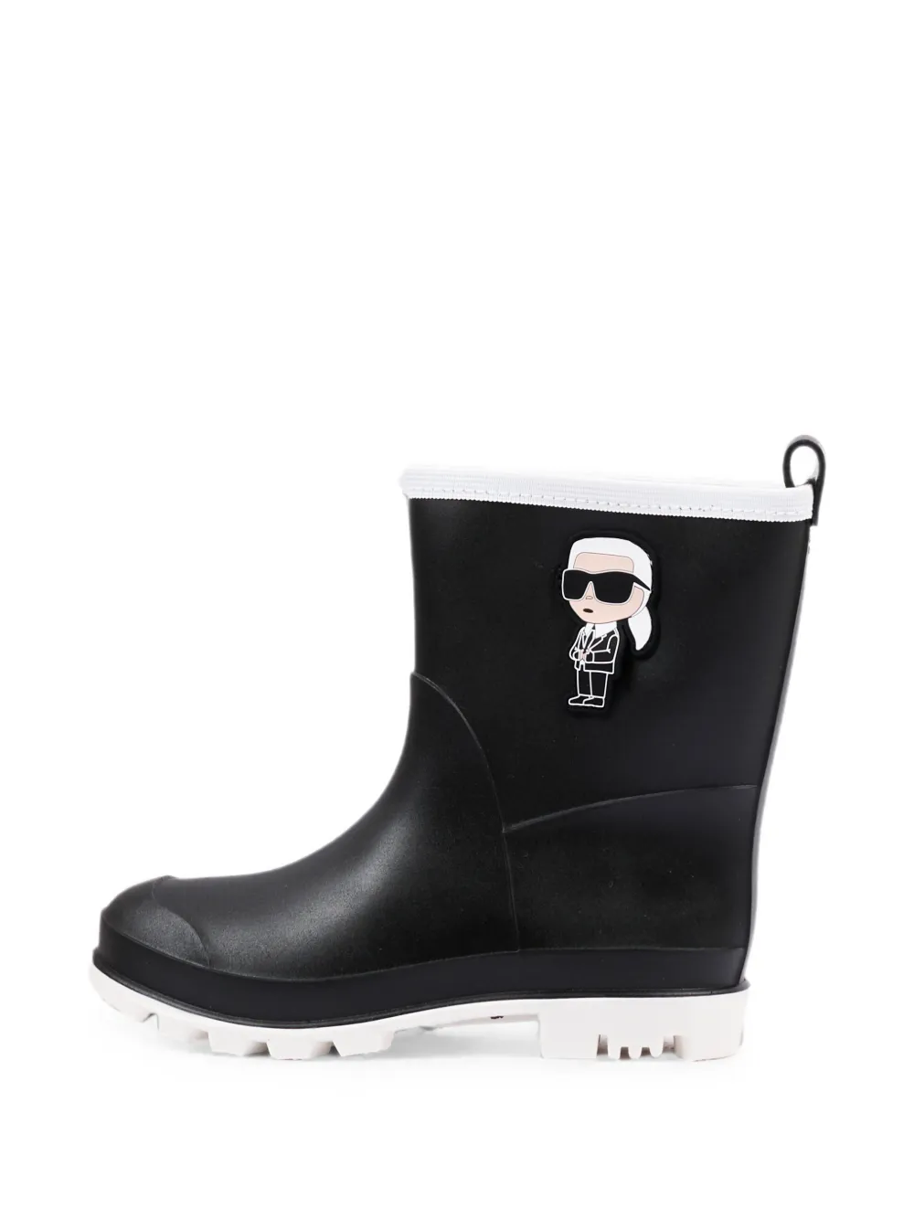 Karl Lagerfeld Kids logo-patch pull-on boots Zwart
