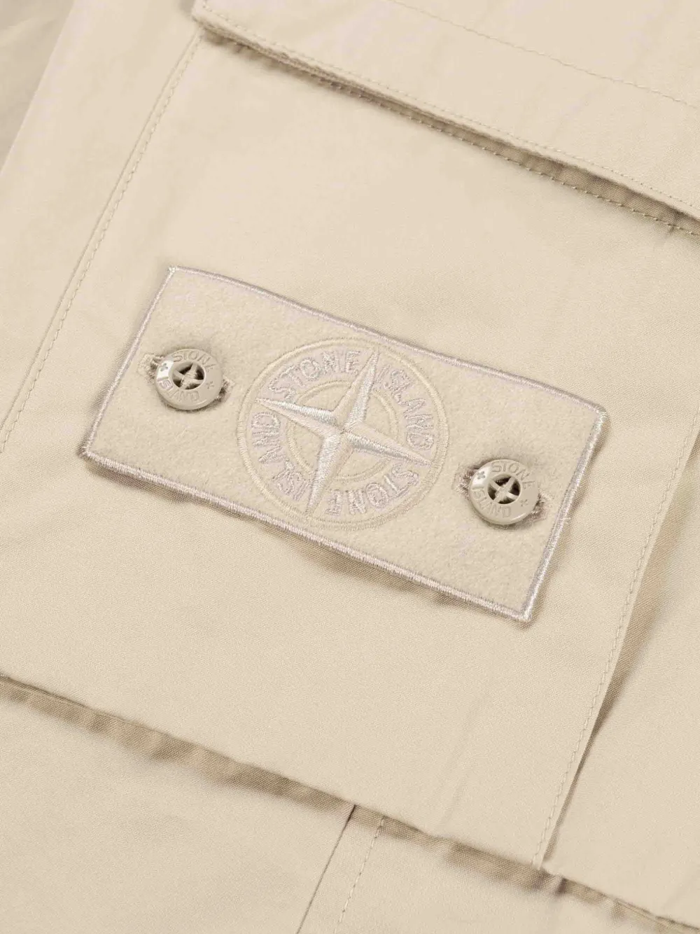 Stone Island Cargo broek met logopatch Beige