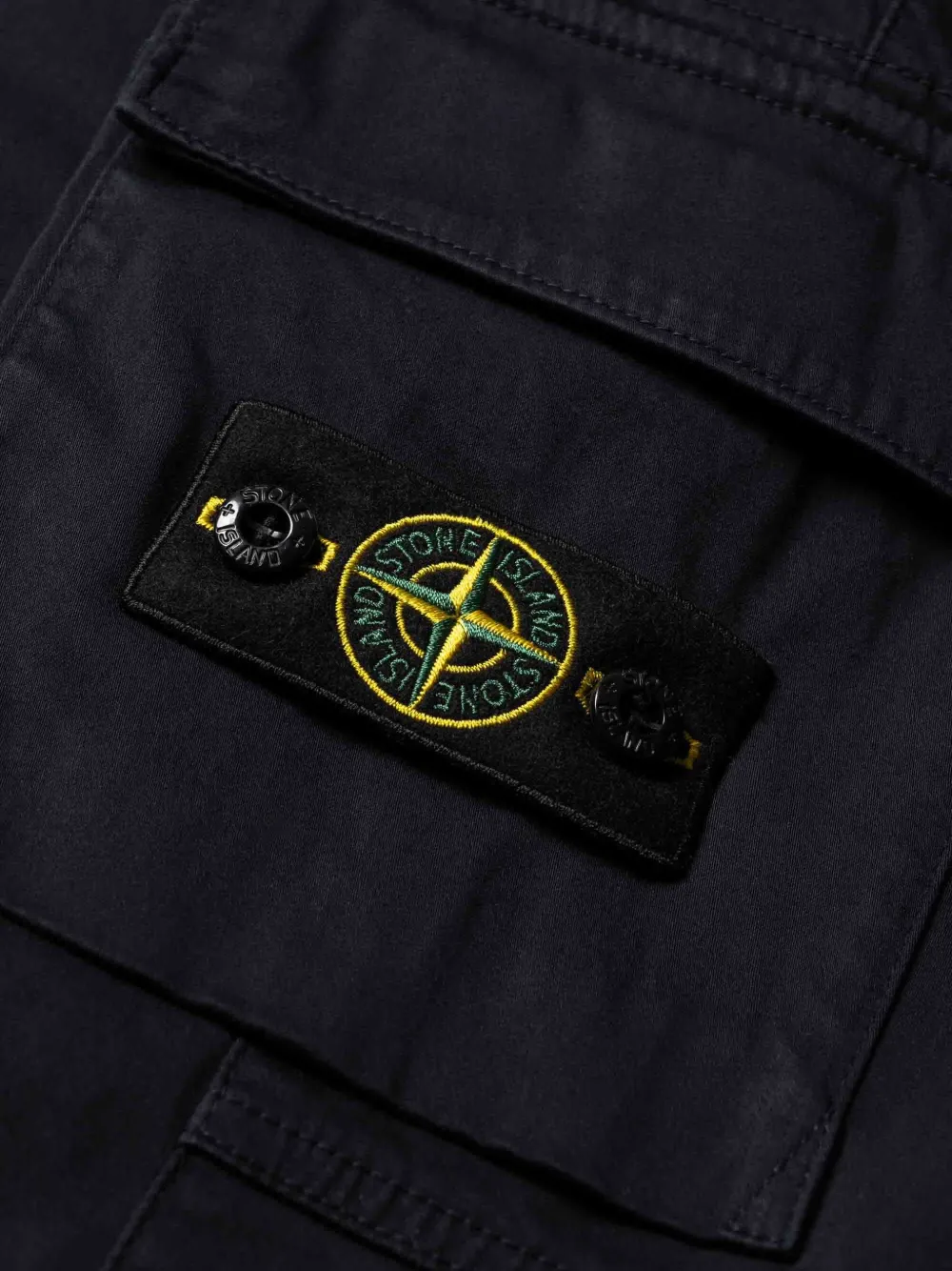 Stone Island Junior Broek met logopatch Zwart