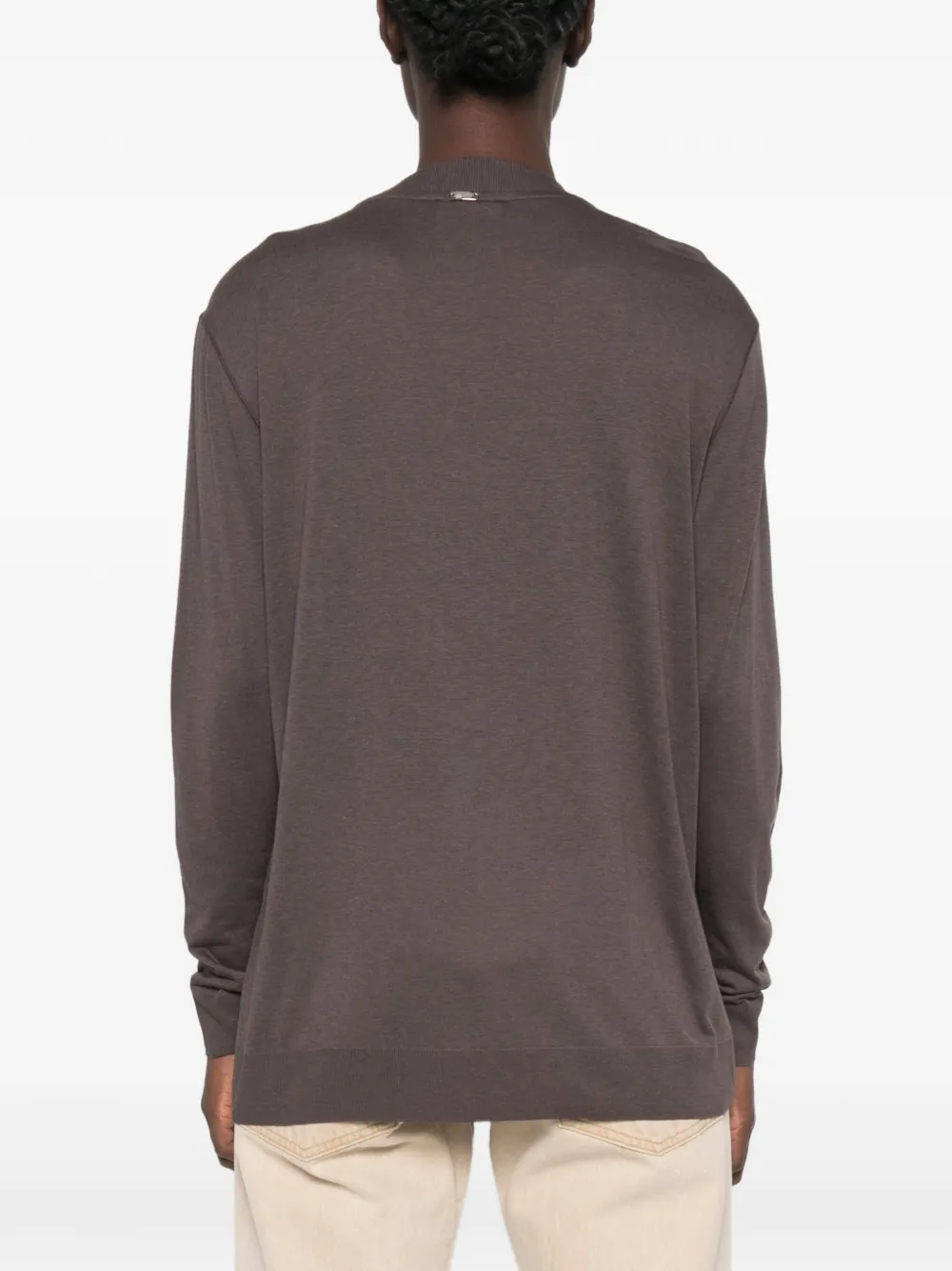 Herno Button-up vest met V-hals Bruin