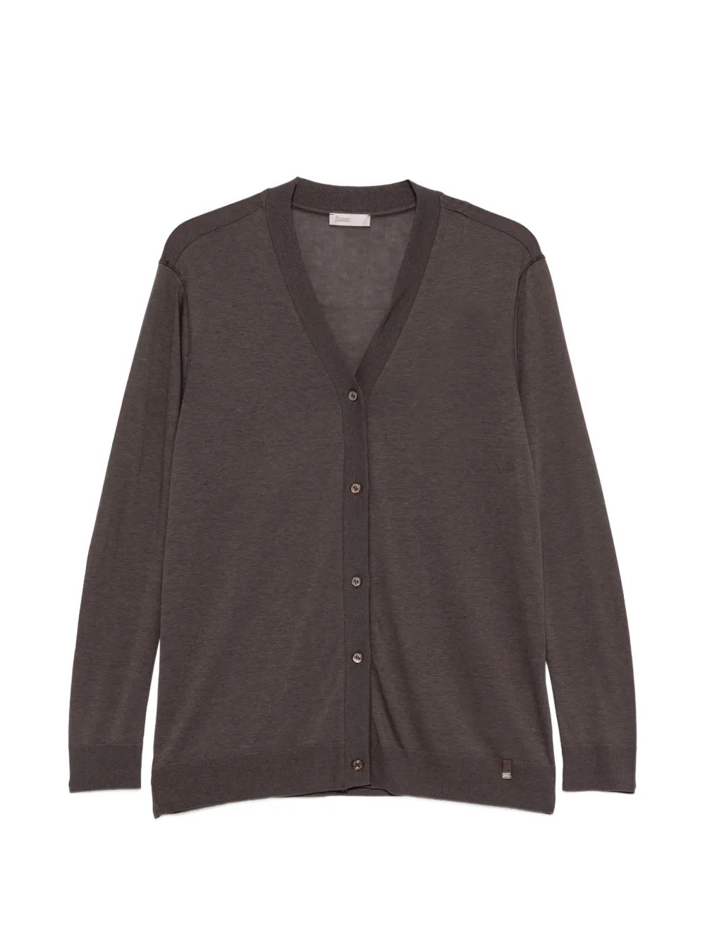Herno V-neck button-up cardigan - Braun