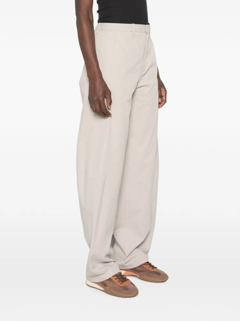 Herno Broek met riemlussen Beige