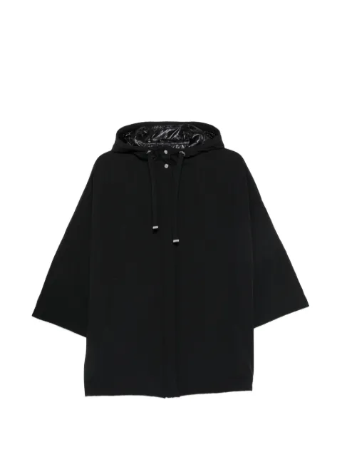 Herno hooded three-quarter sleeve jacket