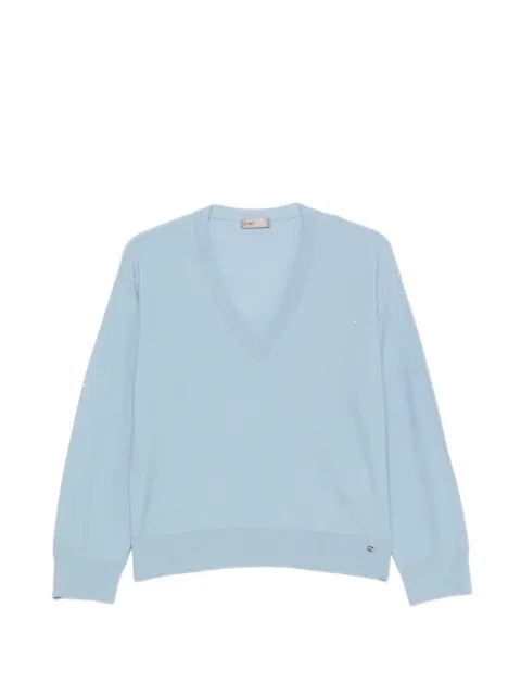 Herno sequin-embellished V-neck sweater
