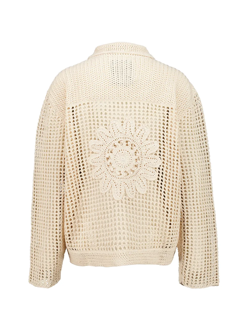ESCVDO Solar Hand-knitted Cotton Shirt in Neutrals, view 2