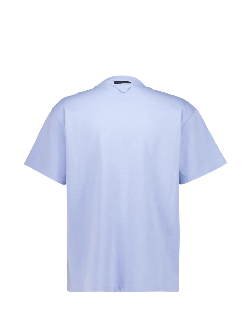 Prada triangle-patch crew-neck T-shirt Blauw