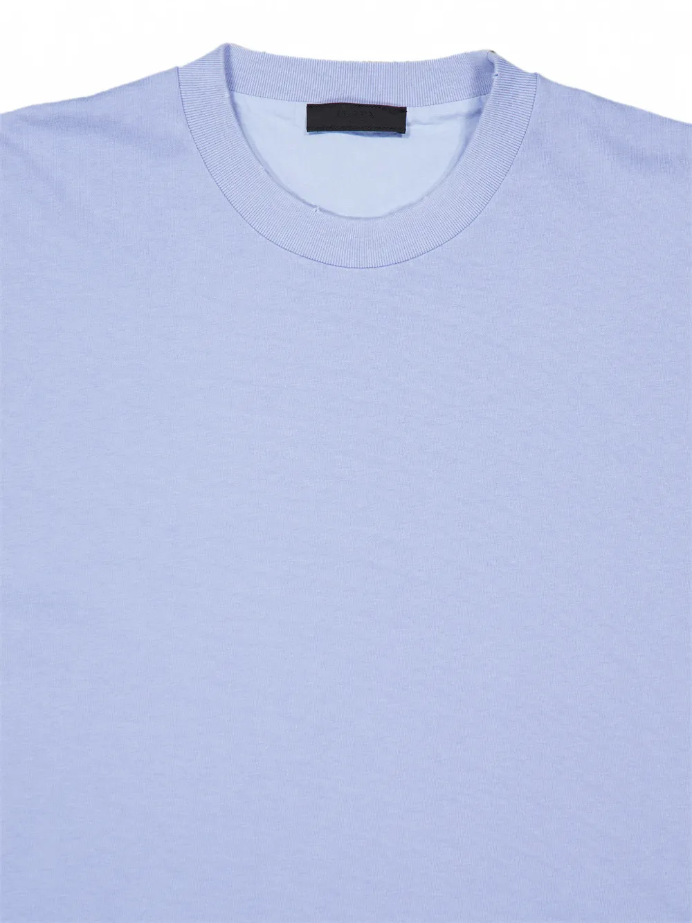 Prada triangle-patch crew-neck T-shirt Blauw