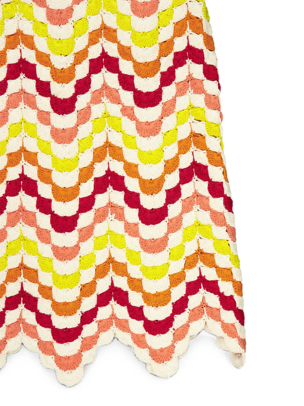 Escvdo Abanico Crochet Safi Skirt in Neutrals, view 4