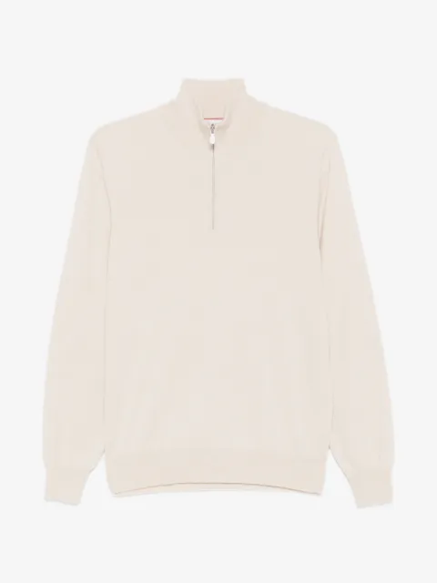 Brunello Cucinelli jersey con media cremallera