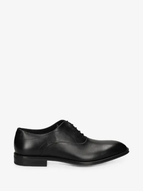 BOSS zapatos Oxford de piel con detalles perforados