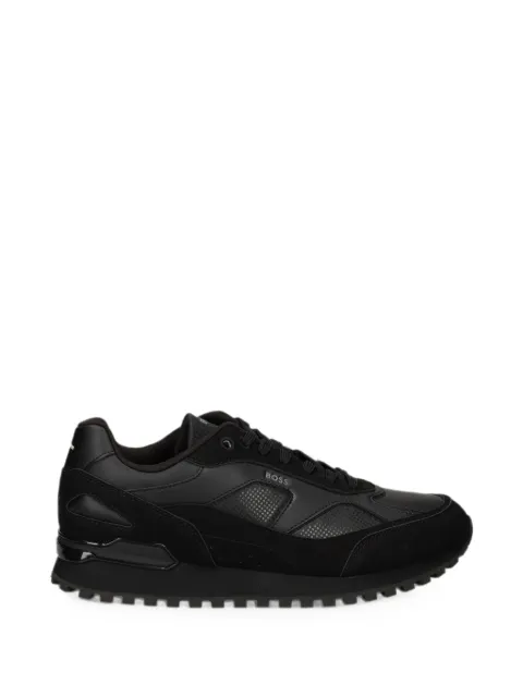 BOSS perforated panelled sneakers