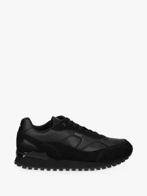 BOSS perforated panelled sneakers