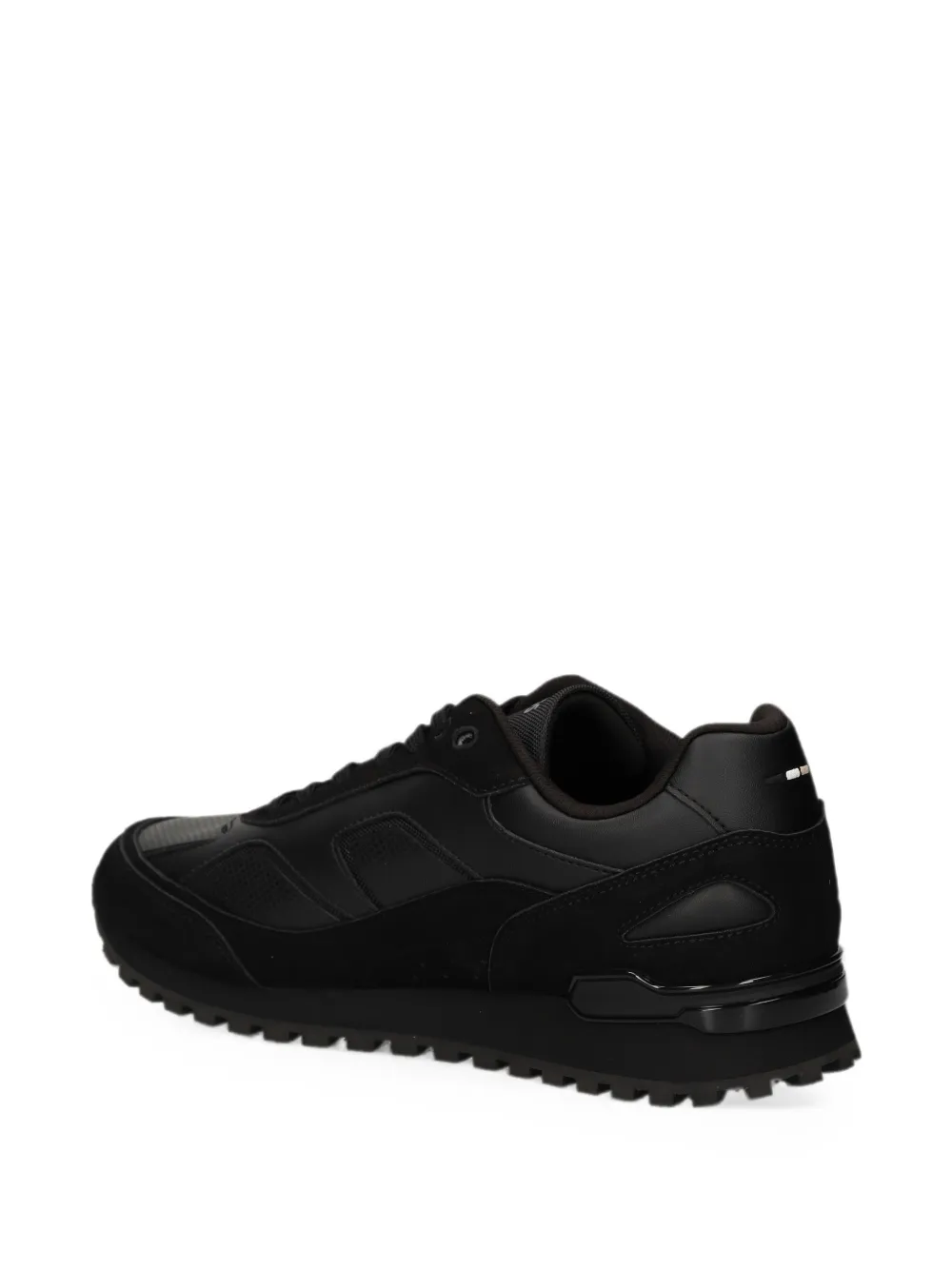 BOSS perforated panelled sneakers Zwart