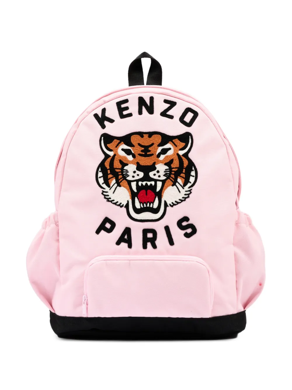 Kenzo Kids Tiger-patch embroidered backpack - Rosa