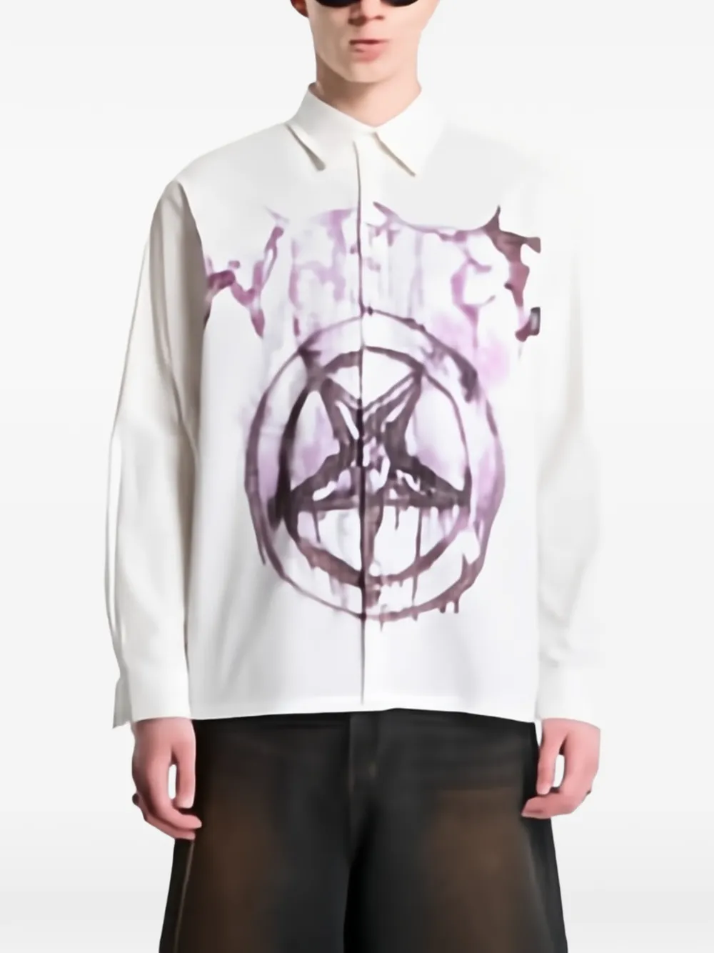 WASTED Banshee graphic-print shirt | White | Image 1