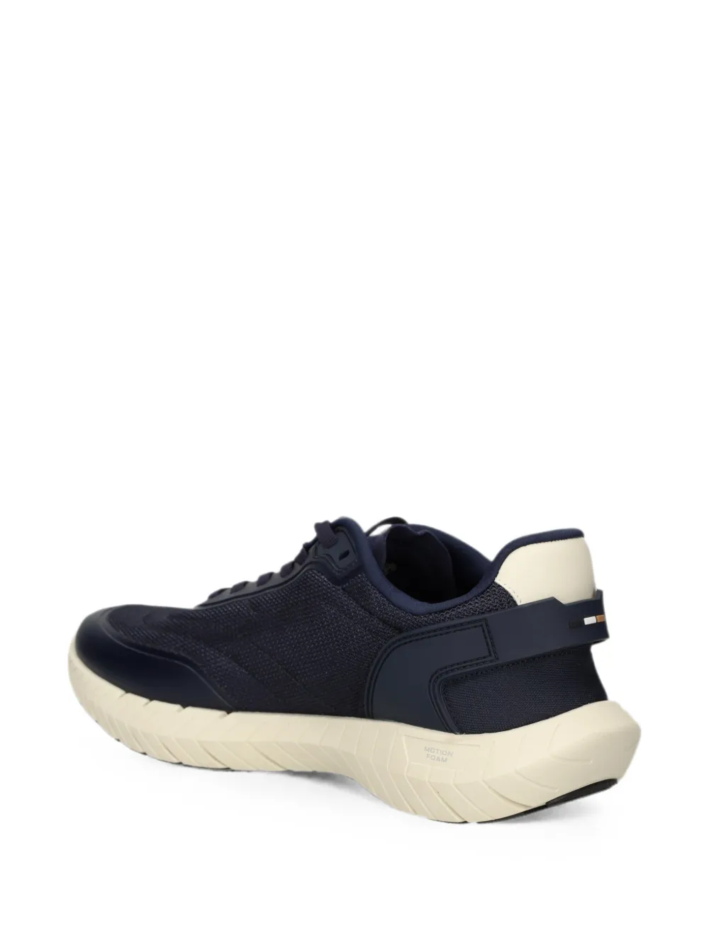 BOSS -MOTION Runn running sneakers with leather trims Blauw