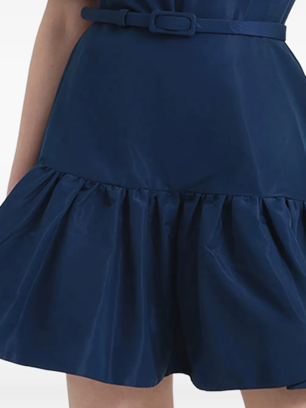 Gemy Maalouf taffeta ruffled skirt Blauw