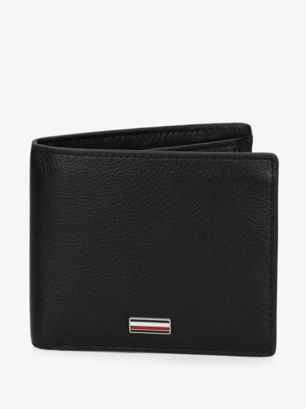Tommy Hilfiger 로고 장식 페블 레더 지갑 | 블랙 | Image 1