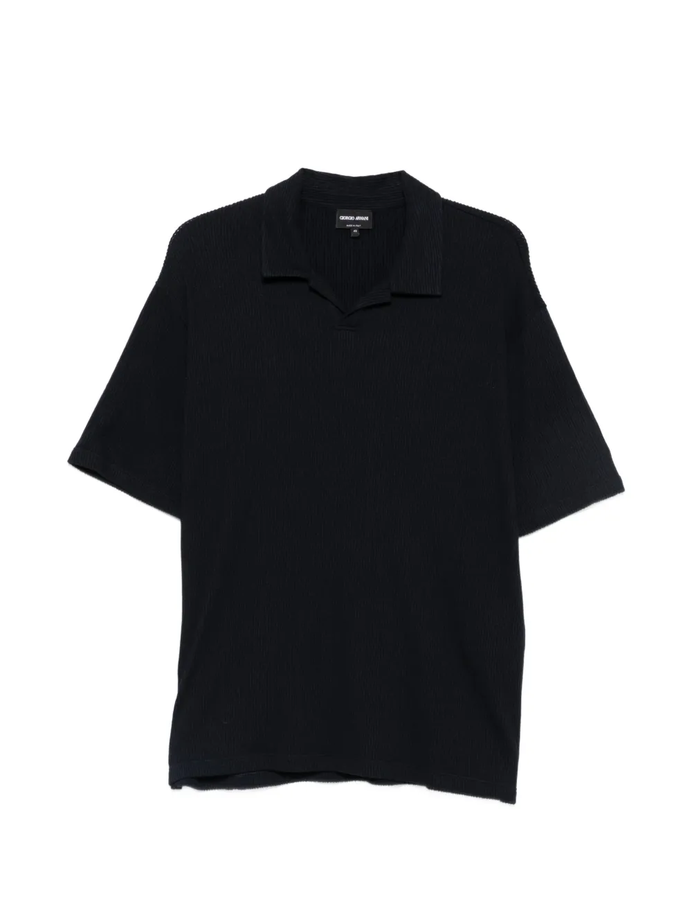 Giorgio Armani 골지 니트 폴로 셔츠 | 블루 | Image 1