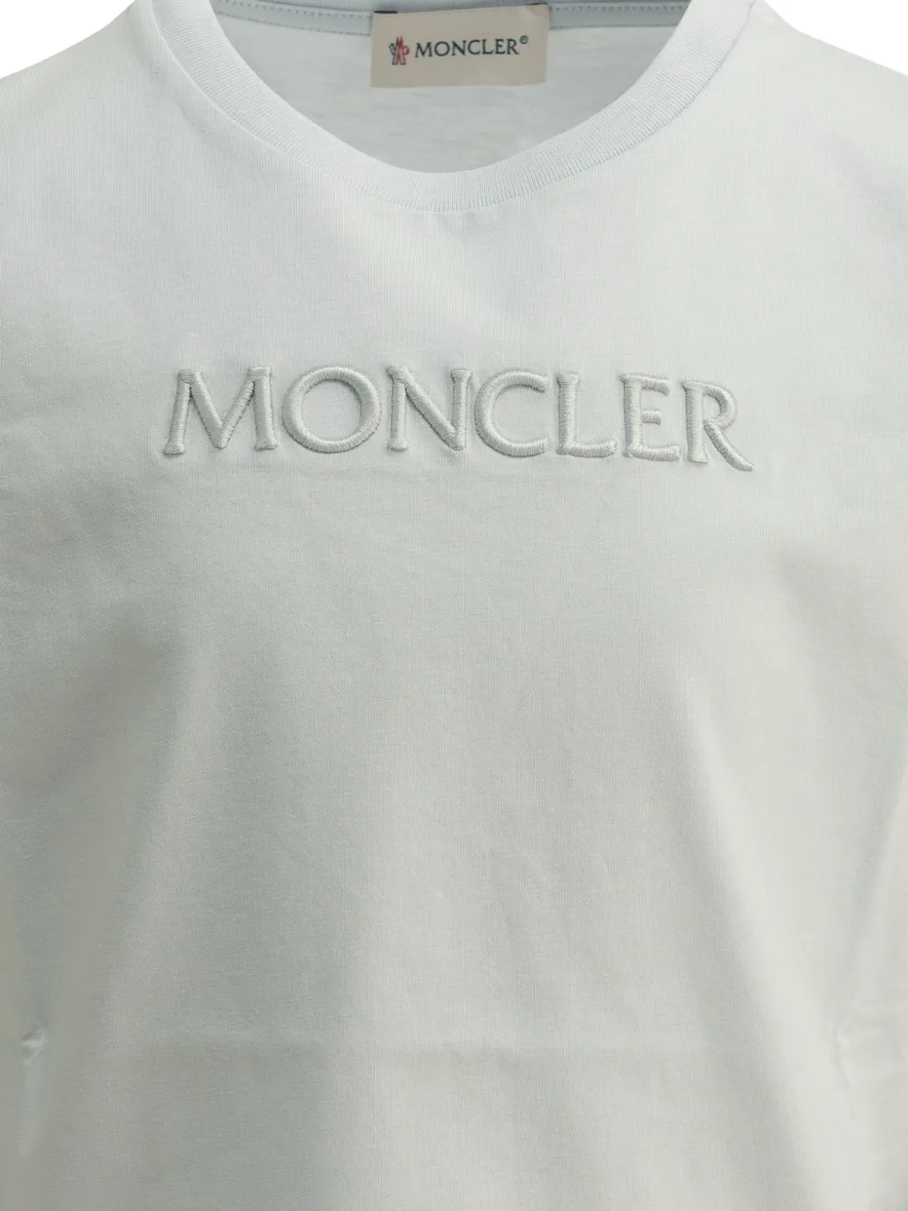 Moncler Enfant T-shirt met geborduurd logo Grijs